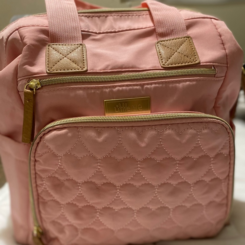 Little me light pink diaper bag